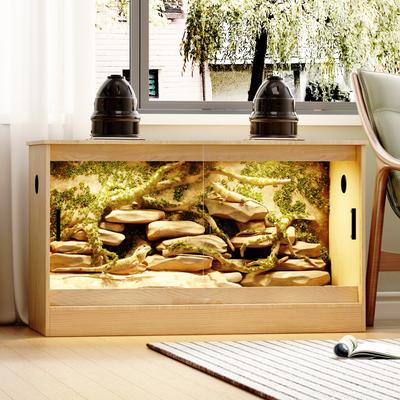 Reptile Habitat -Spacious Terrarium for Lizards, Snakes & More - 47.2"