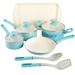 Gibson Tia Mowry 10 - Piece Non-Stick Ceramic Cookware Set Non Stick/Ceramic in Blue | Wayfair 87070.10R