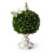 MacKenzie-Childs Sterling Check® Boxwood Centerpiece Resin in Gray/White | 16.5 H x 10 W x 10 D in | Wayfair 34753-3119