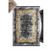 Gray/Yellow 71 x 48 x 1 in Area Rug - Rugpera Gonzalez Grey & Gold Color Abstract Design Carpet Machine Woven Polyester & Cotton Yarn Area Rugm Cotton | Wayfair