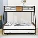 Mason & Marbles Twin Over Full Bunk Bed Metal in Black | 66 H x 54 W x 76 D in | Wayfair 780EA5518B6842A894CD77B06A3AFFAD