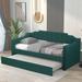 Mercer41 Lamos Twin Platform Bed Wood & /Upholstered/Polyester in Green | 36.01 H x 40.91 W x 81.29 D in | Wayfair F9835970EE36473882AA32F3BC6684B5