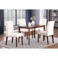 Winston Porter Nickesha Rectangular 46.85" L x 27.16" W Dining Set Wood/Upholstered in Brown | 29.13 H x 27.16 W x 46.85 D in | Wayfair