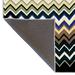 Blue/Brown 119 x 40 x 1 in Area Rug - Latitude Run® Nannie Digital Print Carpet Navy Blue Brown Beige Color Chevron Design Polypropylene Cotton Area Rug Metal | Wayfair