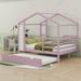 Harper Orchard Aoife Slat Bed Wood in Pink | 68.5 H x 56.5 W x 79.1 D in | Wayfair 1ED57F41D6394BA7B92142E80EF463FF