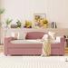 Red Barrel Studio® Carrol Platform Storage Bed Upholstered/Polyester in Pink | 35.4 H x 42.5 W x 87.2 D in | Wayfair