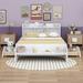 Harriet Bee Wood Full Size Platform Bed w/ 2 Drawers, Storage Headboard & Footboard in White | Wayfair 99C0CB497CE5439F804280D56C345C2C