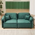 Latitude Run® 79" Sofa, Upholstered Recliner Sofa w/ Pillows, Living Room Sofa Chair Furniture, Home Office Use in Green | Wayfair