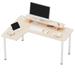 Latitude Run® Alaattin 61.2" L Shaped Desk Wood/Metal in Brown/Gray/White | 35.4 H x 61.2 W x 43.3 D in | Wayfair 8463185DC27540B8ABE4B4386E1C30D0