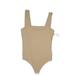 Abercrombie & Fitch Bodysuit: Tan Solid Tops - Women's Size Small