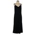 Vince. Casual Dress - A-Line V-Neck Sleeveless: Black Print Dresses - Women's Size 4