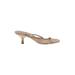 Schutz Sandals: Pumps Kitten Heel Bohemian Gold Shoes - Women's Size 10 - Open Toe