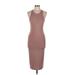 Forever 21 Casual Dress - Midi: Brown Solid Dresses - Women's Size Medium