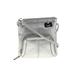 Tignanello Leather Crossbody Bag: Pebbled Silver Solid Bags