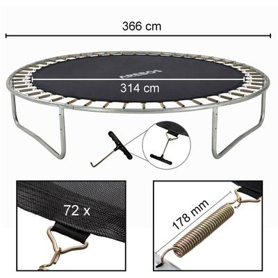 Arebos - Sprungmatte  314 cm fr Trampoline mit  366 cm 178 mm Federn 72 sen Image