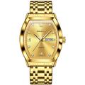 Montre à Quartz pour Hommes OLEVS Montre de Mode d'Affaires Lumineuse Calendrier Date Semaine Étanche Montre en Acier