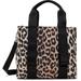 Black & Beige Small Leopard Tech Tote