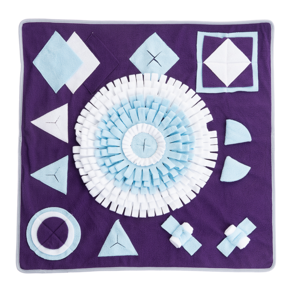 TIAKI Tapis à renifler Formes géométriques 70x70x1cm Chien