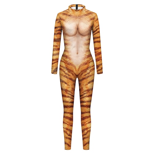 Zentai-Anzüge Cosplay Kostüm Catsuit Tier Karnevalskostüm Ganzkörperanzug Herren Damen Cosplay Sexy Kostüm Tiermotiv Kostüm für Karneval Maskerade Erwachsene