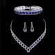 Brautschmuck-Sets 3 Strass 1 Halskette 1 Armreif Ohrringe Damen Natur Modisch Europäisch Niedlich Cool Vintage-Stil Kostbar Geometrische Form Schmuck-Set Für Party Hochzeit Geschenk / Täglich