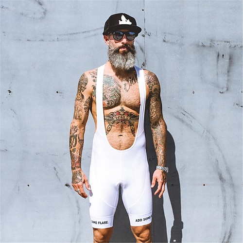 Herren Damen Grafik Fahrradträgerhose Radhose Unterlage Fahhrad Trägerhose MTB-Shorts Rennpassform Sport 3D-Polster Rutschfest Elastisch Rosa / Rosa Schwarz Bekleidung Fahrradbekleidung