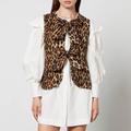 Tilly Leopard-printed Cotton Gilet - Pink - Damson Madder Jackets