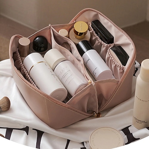 borsa cosmetica da viaggio, borsa da toilette portatile di grande capacità con divisorio, borsa da viaggio per cosmetici borsa da viaggio per donne ragazze