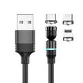 Cavo di ricarica multiplo 0.5m (1.5ft) 3,3 piedi 6,6 piedi Da USB A a Lightning/micro/USB C 2.4 A Cavo di ricarica Ricarica veloce Nylon intrecciato 3 in 1 A calamita Per Samsung Xiaomi Huawei