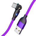 180 cavo dati a gomito cavo di ricarica rotante qc3.0 protocollo di ricarica rapida corrente 3a5a adatto per telefoni Android di tipo c