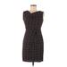 Ann Taylor Casual Dress - Sheath V Neck Sleeveless: Brown Dresses - Women's Size 2 Petite