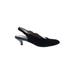 BeautiFeel Heels: Pumps Kitten Heel Minimalist Black Solid Shoes - Women's Size 41 - Almond Toe