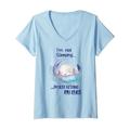 Damen Funny I'm Not Sleeping I'm Just Resting My Eyes Cute Nap Pet T-Shirt mit V-Ausschnitt