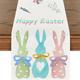 Table Runner, Happy Easter Table Runner, Cute Rabbit Bunny Egg Pattern Table Cover, Easter Atmospheric Table Runner, Holiday Desktop Decoration Fabric Table Runner,Easter Decor