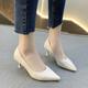 Women's Wedding Shoes Slip-Ons Dress Shoes Soft Shoes Office Daily Bridal Shoes Bridesmaid Shoes Stiletto Pointed Toe Elegant Fashion Minimalism PU Loafer Black Khaki Beige