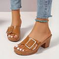 Women's Sandals Boho Bohemia Beach Wedge Sandals Comfort Shoes Outdoor Beach Braided Buckle Wedge Heel Round Toe Bohemia Casual Comfort Walking PU Loafer Black Brown