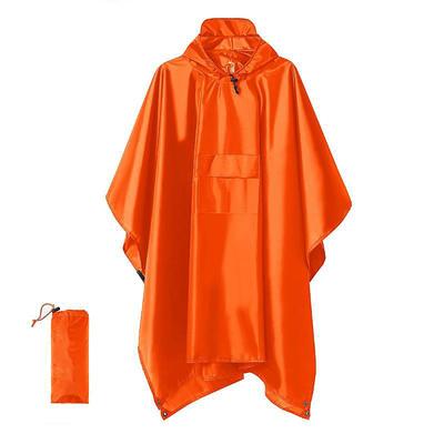 Men Women Hooded Rain Poncho Waterproof Raincoat Jacket for Hiking Camping Fishing