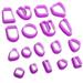Clay Jewelry Earring Cutters 18 Pcs Mold Multifunction Earrings Making Tools Morphie Portable Kit Purple