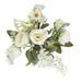 1 Bunch Artificial Flower Anti-fading Realistic Looking 5 Forks 4 Rosebuds Wedding Simulation Bouquet Home Decor