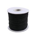 Elastic Cord Beading Threads Stretch String Fabric Crafting Cords for Bracelet Jewelry Making 1mm 100 Meter (Black)