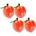 4 Pcs Plant Decor Succulant Mini Toys Fake Fruit Photo Prop Peach Lifelike Peach Model Artificial Fruit Peach Cupboard Vegetable Pvc Child Toddler