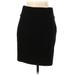 Eileen Fisher Casual Pencil Skirt Knee Length: Black Solid Bottoms - Women's Size Large Petite