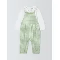 John Lewis Heirloom Collection Baby Blouse & Embroidered Gingham Dungarees