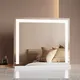 Emke Led Hollywood Vanity Mirror 600 X 520 mm Makeup Mirror Dressing Table With Dimmable And 3 Colors, White