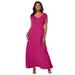 Plus Size Women's V-Neck Maxi Dress by Jessica London in Raspberry (Size 16 W)