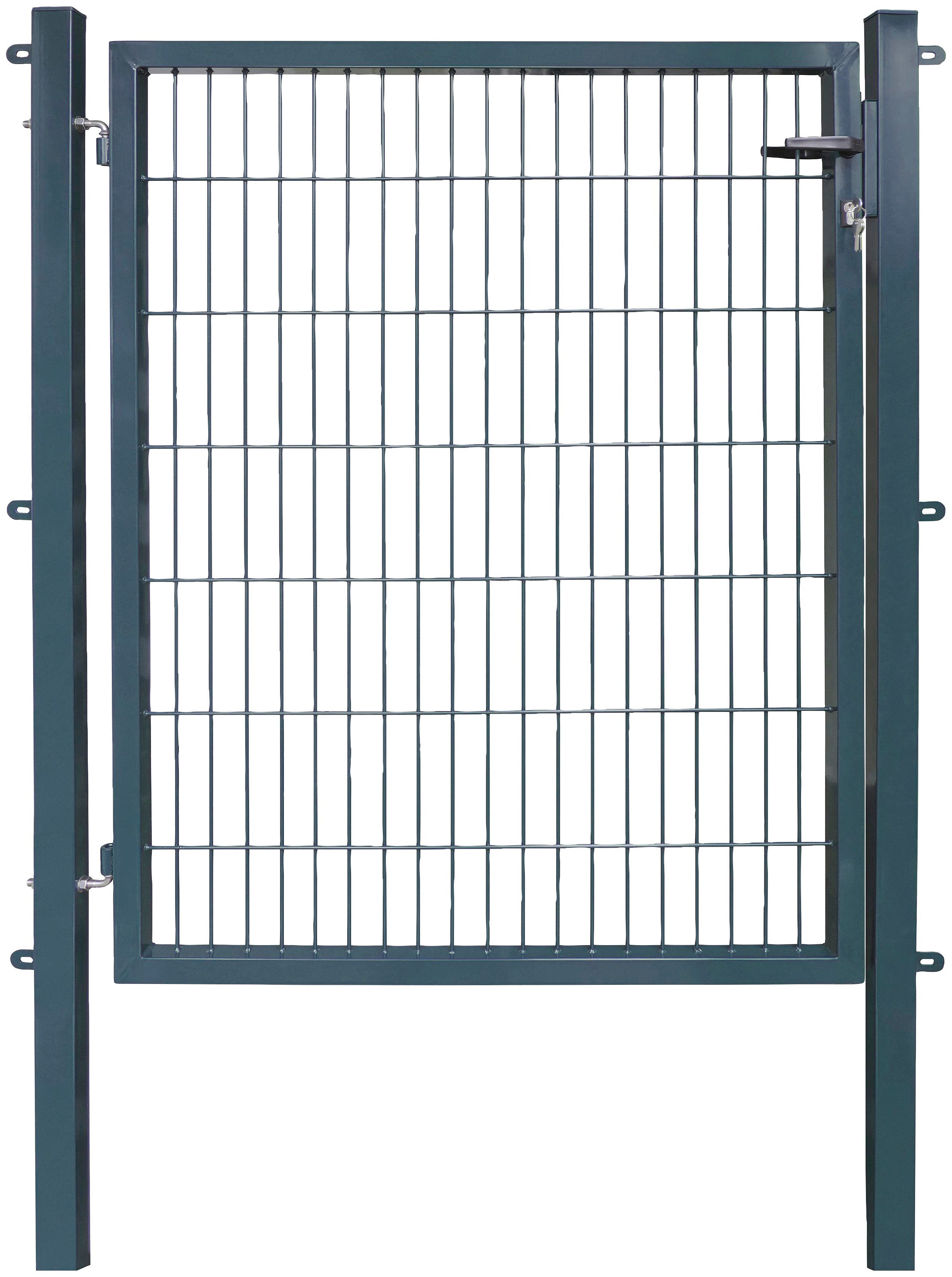 Zauneinzeltür ARVOTEC "ESSENTIAL", grau (anthrazit), B:120cm H:140cm, Metall, Tore, Breite: 100 - 120 cm, Höhe: 80 - 200 cm, zum Einbetonieren