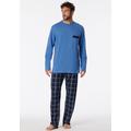 Pyjama SCHIESSER ""Comfort Nightwear"" Gr. 50 (M), blau (atlantikblau) Kinder Homewear-Sets Pyjamas