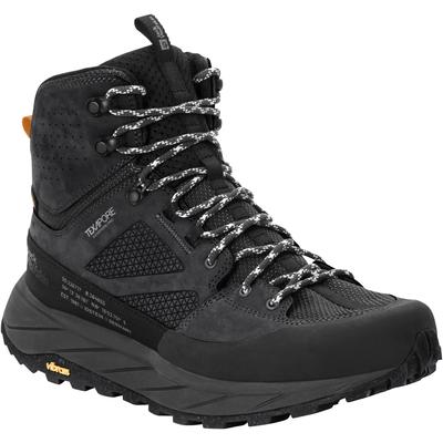 Wanderschuh JACK WOLFSKIN "TERRAQUEST TEXAPORE MID M", Gr. 41, schwarz, Leder, Synthetik, sportlich, Schuhe, wasserdicht