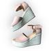 Nine West Shoes | Nine West Women's Wedge Sandal Espadrille Size 9.5 Blush Pink Cream Shoes Heels | Color: Cream/Tan | Size: 9.5