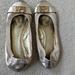 Coach Shoes | Coach Dora Cuba Platinum Metallic Gold Ballet Flats Size 7.5m | Color: Gold | Size: 7.5