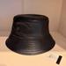 Coach Accessories | Coach Leather Bucket Hat Cb697 Size M/L | Color: Black | Size: Os